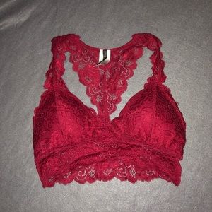 Dark red bralette